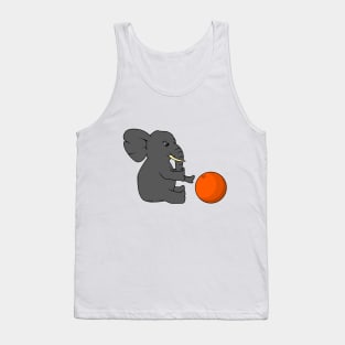 Funny little elephant with a ball Tank Top